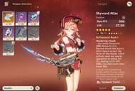 A player with Skyward Atlas (Image via Genshin Impact)